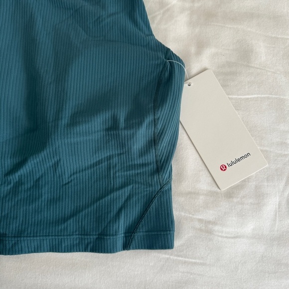 🆕 Lululemon Align Ribbed High Neck Tank - Green Jasper - Picture 4 of 11